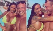 Katie Price Flaunts Curves in Yellow Bikini as Husband Teaches Her Arabic in Dubai Pool Video