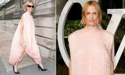 Lara Worthington Stuns in $27,300 Gown at Louis Vuitton Show in New York