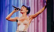 Lily Allen Stuns in White Lingerie at Mighty Hoopla Festival