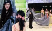 Madonna Scolds Nymph at Met Gala 2026 in Dramatic Saint Laurent Gown