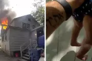 Mother Throws Baby from Burning Home; Police Officer Saves Infant