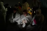 Muslim Pilgrims Gather at Mount Arafat for Hajj Peak Prayers