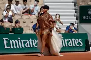 Naomi Osaka Rocks Bold Gold Jacket and Train at French Open