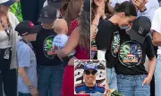 NASCAR driver Kyle Larson's son consoles Kyle Busch's son during tribute