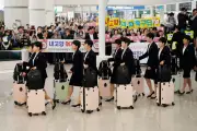 North Korean Women's Soccer Team Arrives in South Korea for AFC Tournament