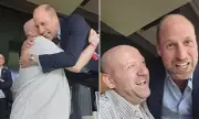 Prince William Embraces Fans and Jokes About Fountain Dancing After Villa Win