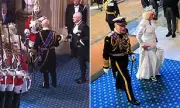 Queen Camilla Playfully Hurries King Charles at State Opening of Parliament
