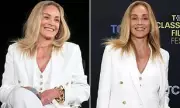 Sharon Stone, 68, Stuns in White Pantsuit at TCM Classic Film Festival