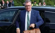 Sir Jeffrey Donaldson arrives at court for historical sex abuse trial