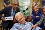 Trump Posts AI Meme Mocking Biden, Obama, and Clinton