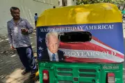 Trump's Face Adorns Auto-Rickshaws in New Delhi for US Birthday