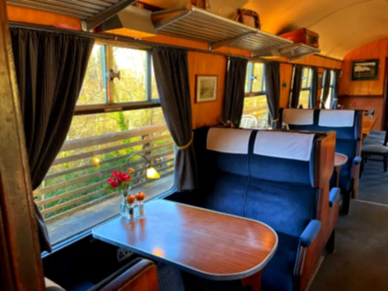 1950s Train Carriage Restaurant Near Harry Potter Viaduct in Scotland
