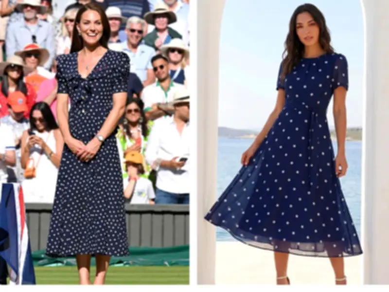 £34 Dress Similar to Kate Middleton's £1,335 Wimbledon Look Found at Roman