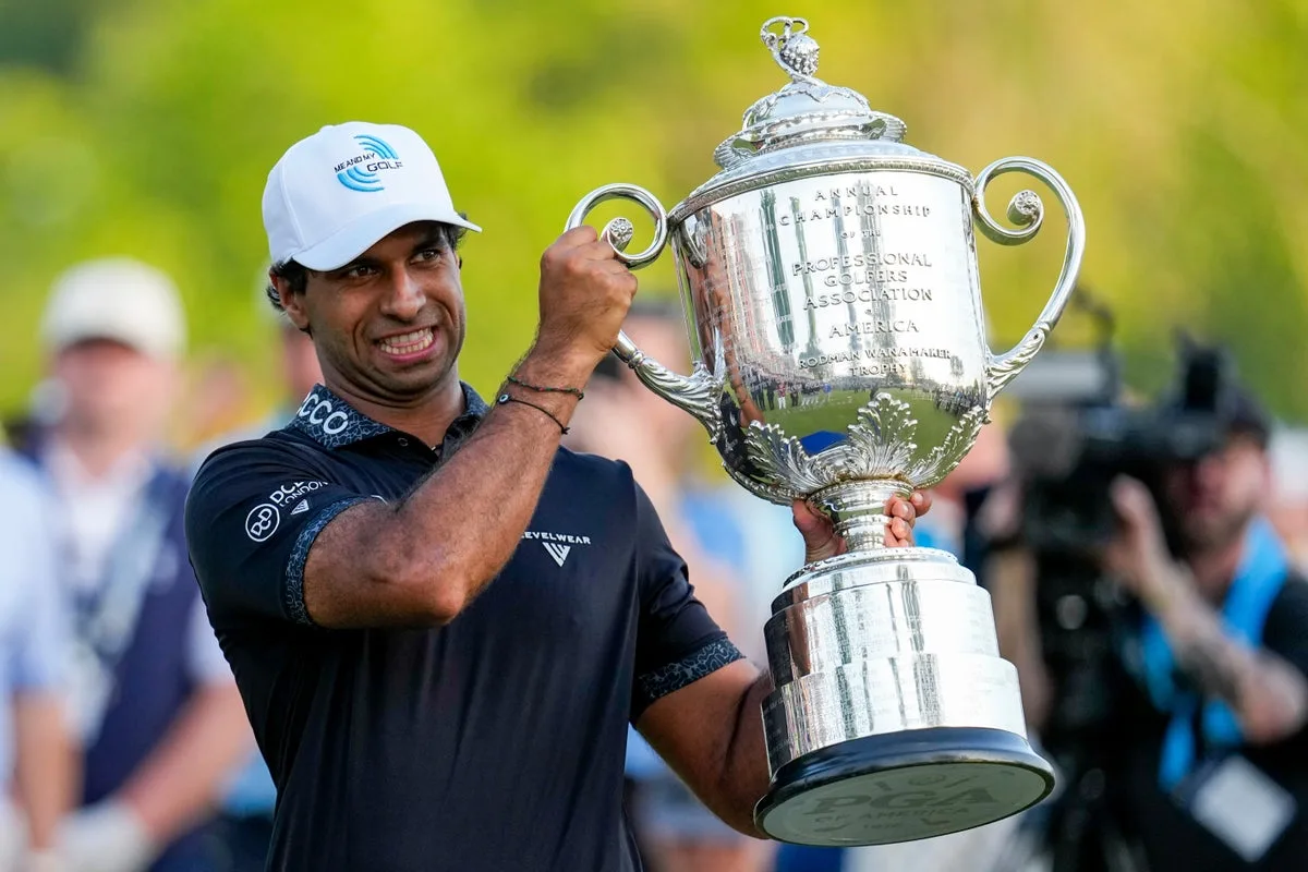 Aaron Rai ends England’s 107-year wait with stunning victory at PGA Championship