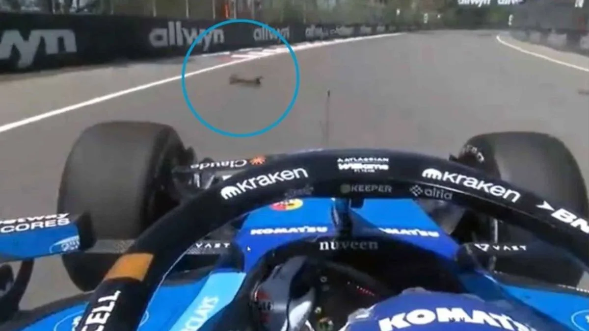 Albon Crashes After Hitting Groundhog in Canadian GP Practice