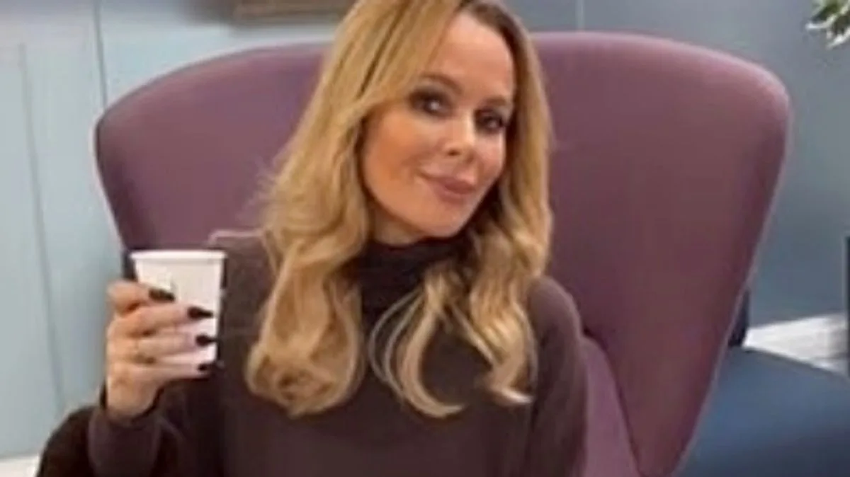 Amanda Holden Recreates Iconic Basic Instinct Scene in Leather Mini Skirt