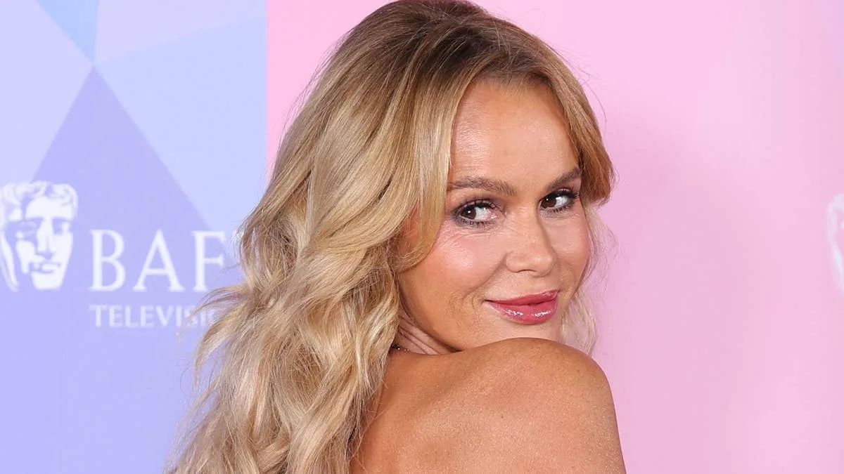 Amanda Holden Stuns in Sheer Backless Gown at BAFTA Party with Alan Carr