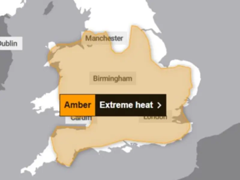 Amber Heat Warning Issued for Merseyside as Temperatures to Hit 34C