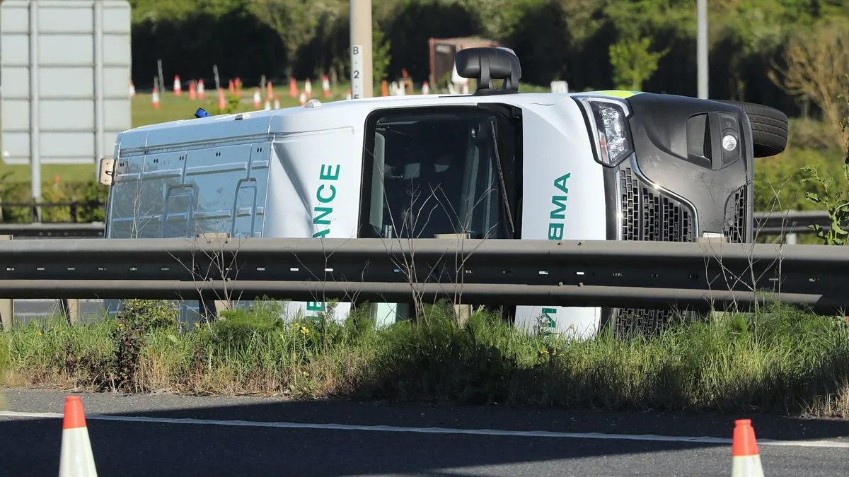 Ambulance Flips in Essex Crash, Several Injured