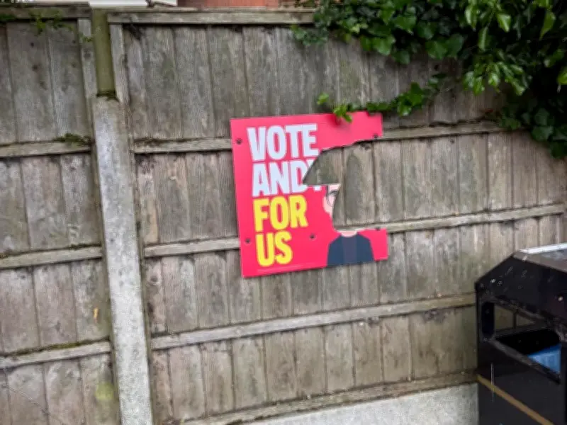 Andy Burnham Supporter Slams 'Scum Tactics' After Labour Sign Stolen