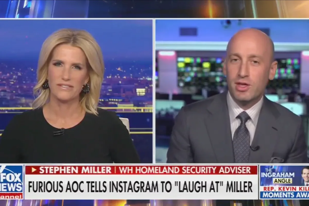 AOC gloats as Fox News makes Stephen Miller watch her mocking his height