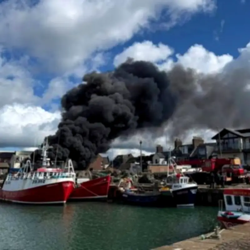 Arbroath Harbour Fire: Firefighters Tackle Major Blaze as Black Smoke Fills Sky