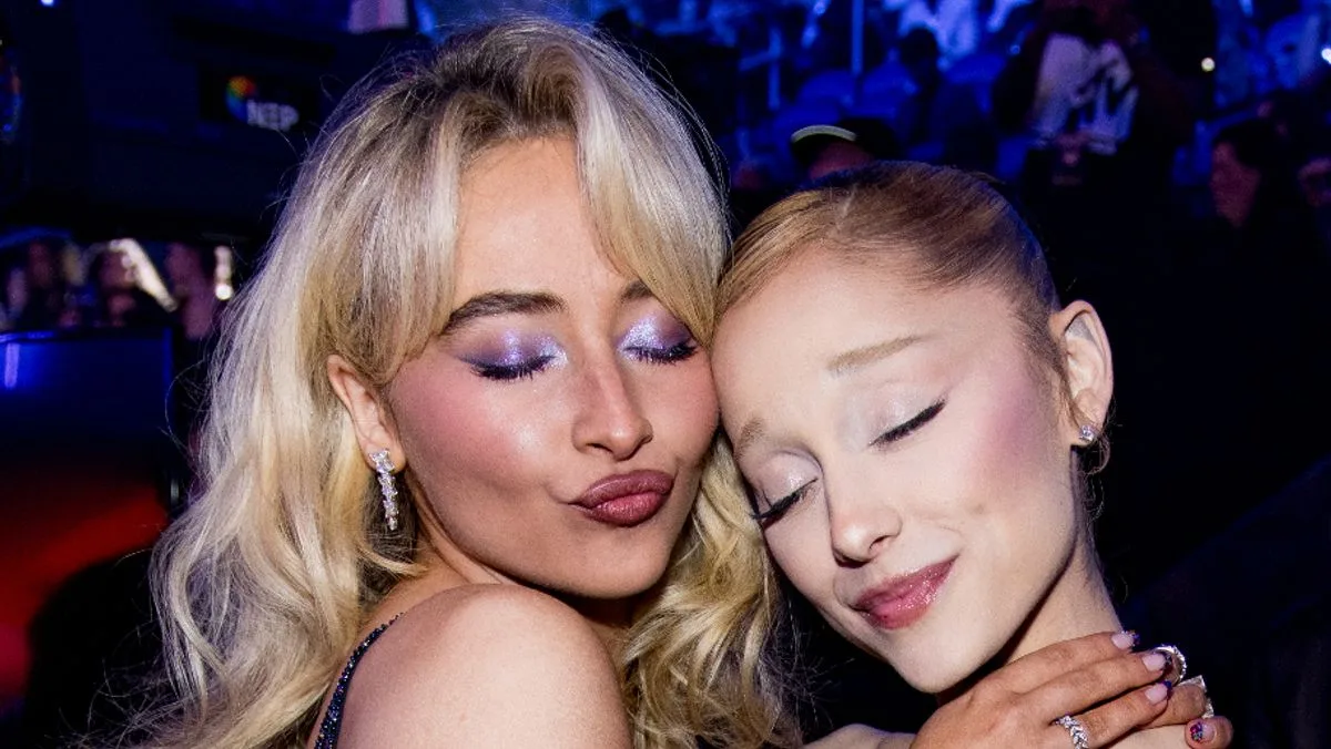 Ariana Grande 'Strangled' by Sabrina Carpenter in Bizarre Backstage Embrace at VMAs