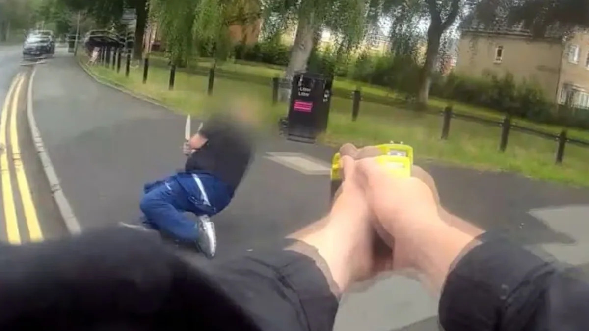 Armed Police Taser Knife Suspect Near Salford School