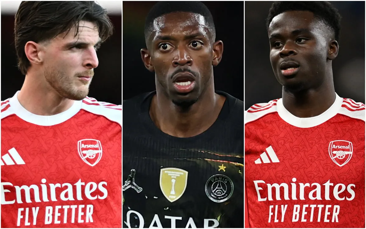 Rice in, Saka out: Arsenal vs PSG combined XI before Champions League final