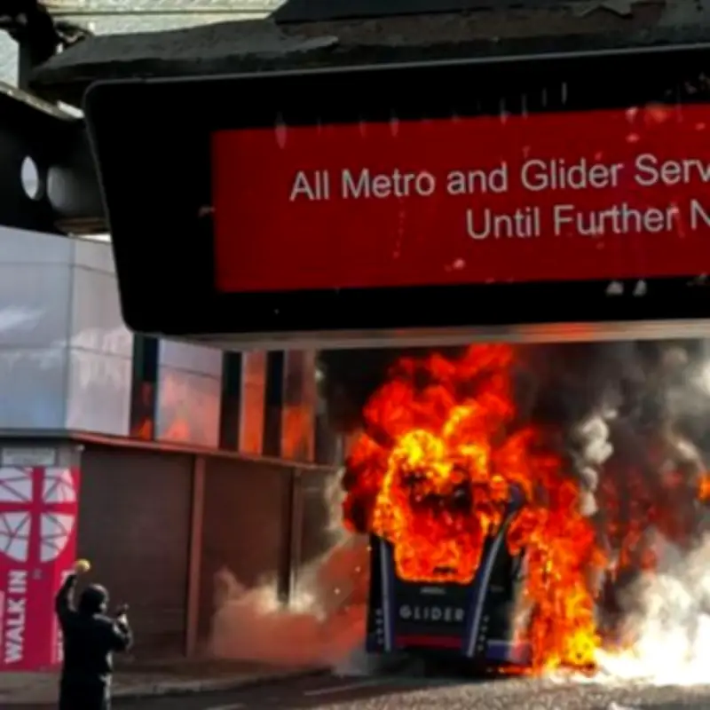 Belfast Bus Set Ablaze After Knife Attack Sparks Protest