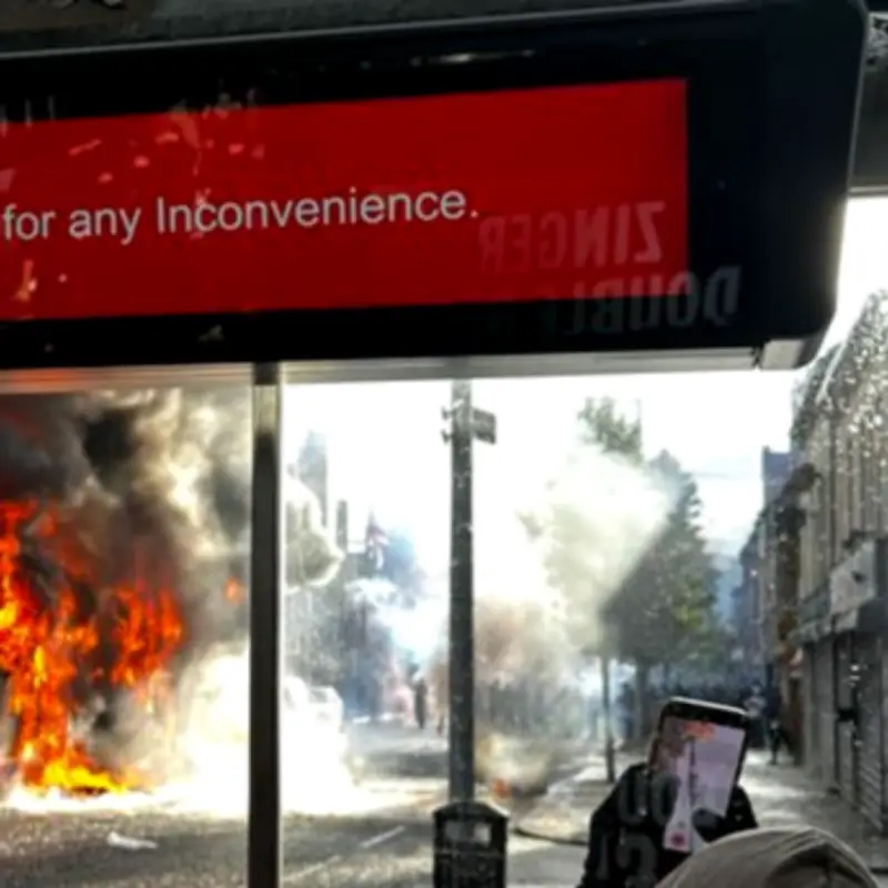 Belfast Bus Set Ablaze at Anti-Immigration Protest After Knife Attack