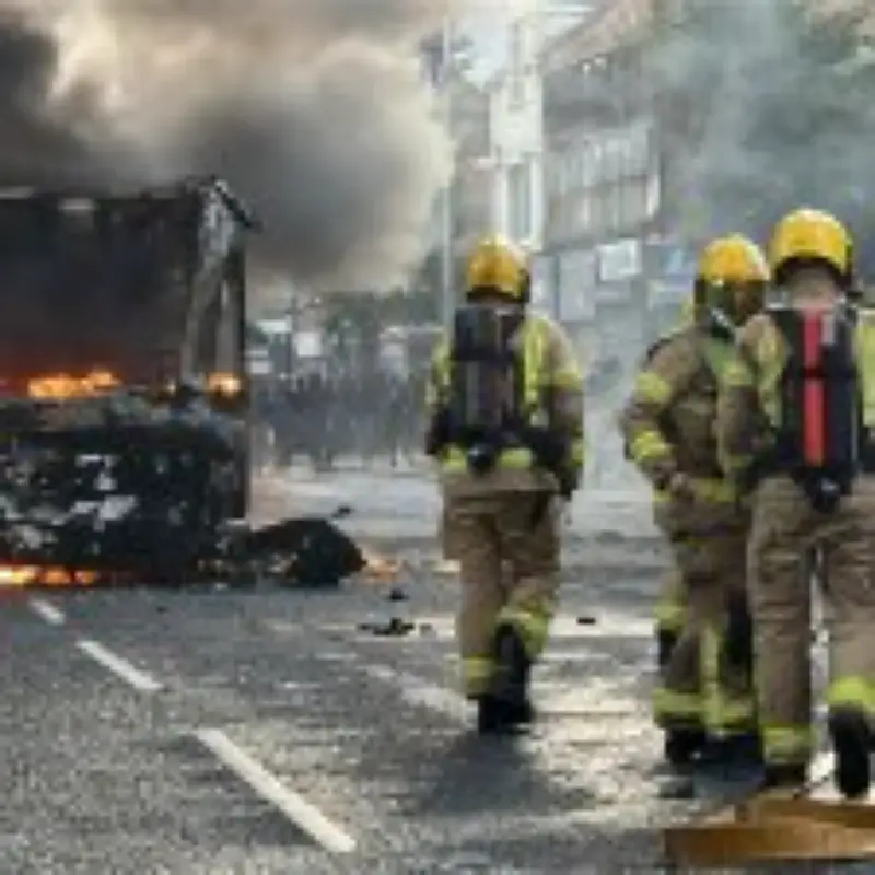Belfast Knife Attack Sparks Disorder: Bus and Vehicles Torched