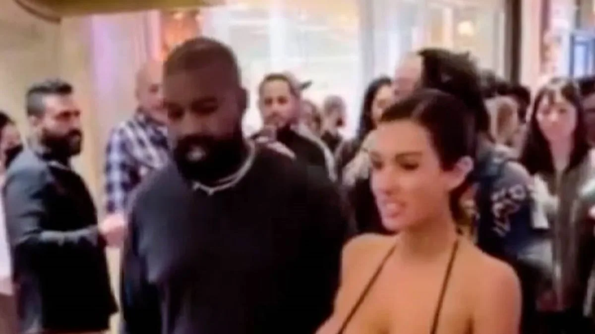 Bianca Censori Dares in Tiny Silver Bikini Top