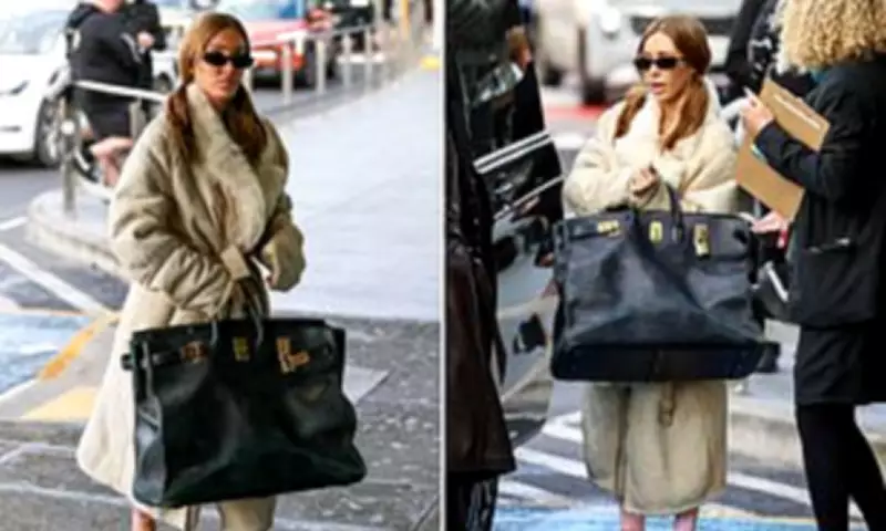 Bianca Censori Flashes Giant Hermès Bag Worth $75K at Melbourne Airport