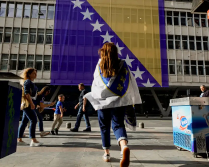 Bosniaks revive historic lily flag in defiance at World Cup