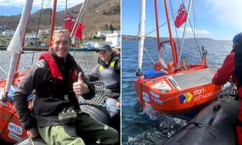 British father sets sail to cross Atlantic in world's smallest boat