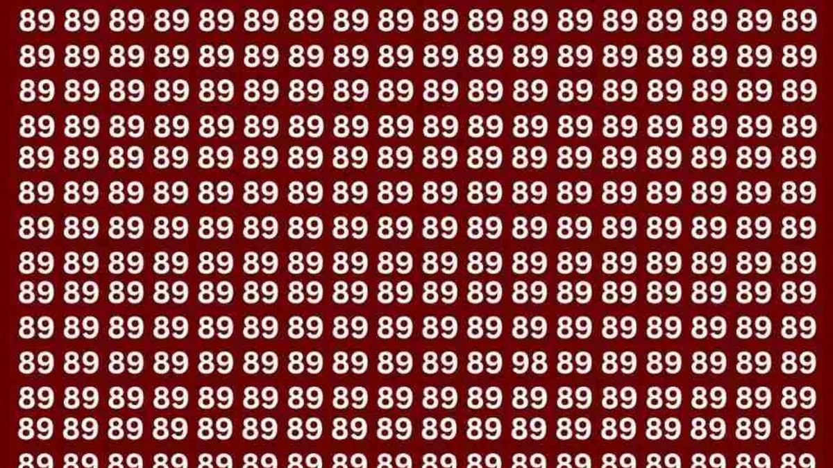 Optical Illusion Challenge: Find the Hidden 98 Among 89s in 8 Seconds
