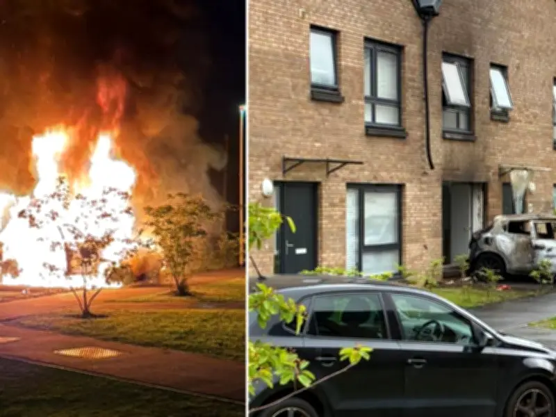 Car Rammed into Glasgow House and Torched in Gangland Revenge Attack