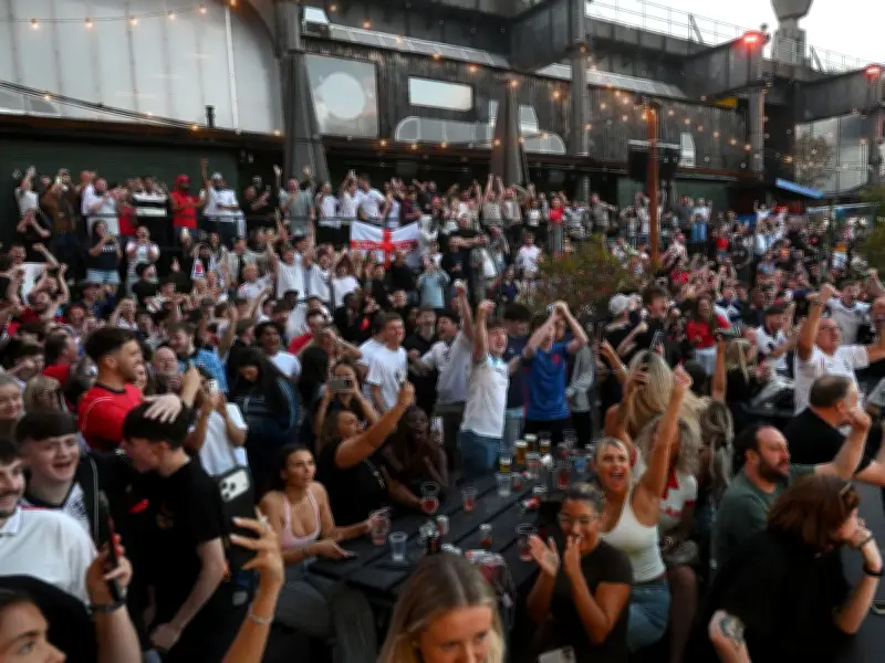 Chaos Erupts in Manchester Fanzone as Kane Scores England's First World Cup Goal