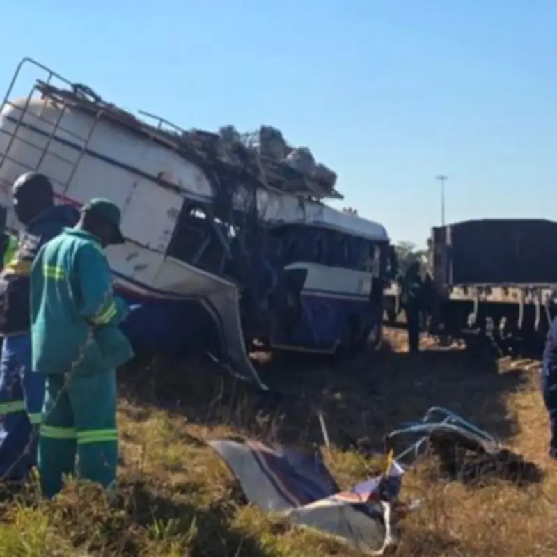 Children Among Nine Dead After Train Hits Bus in Zimbabwe Crash
