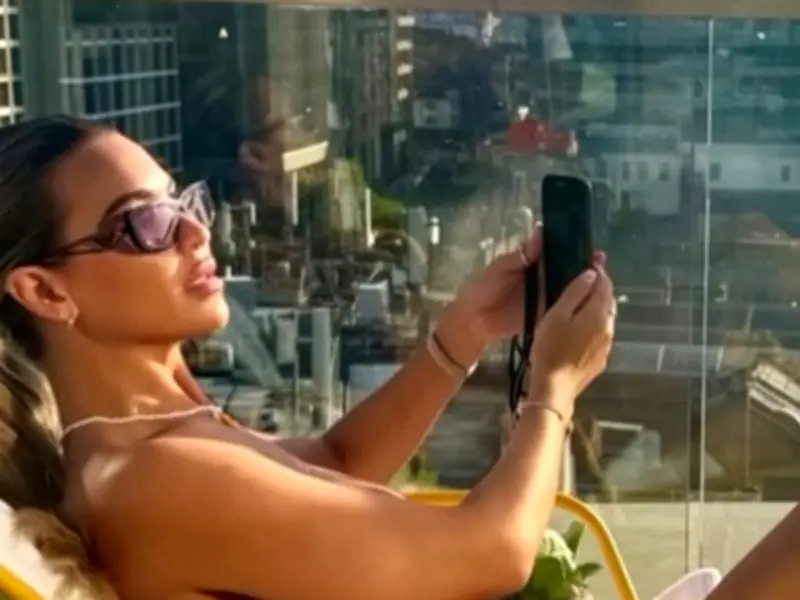 Christine McGuinness Poses Topless on London Rooftop During UK Heatwave