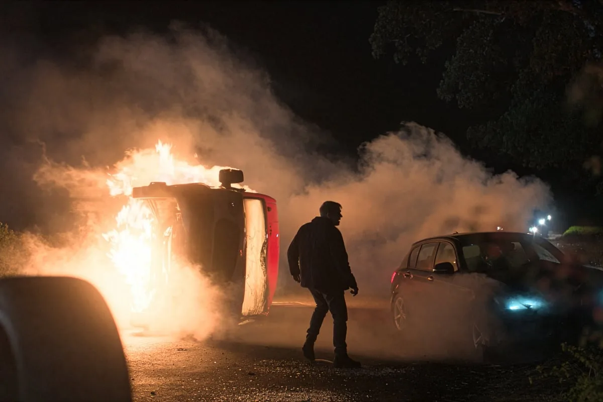 First Look at Corriedale Crossover Reveals Explosive Crash