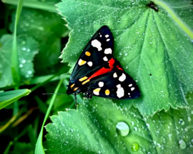 Country diary: Bright and bohemian scarlet tiger moth in Shropshire