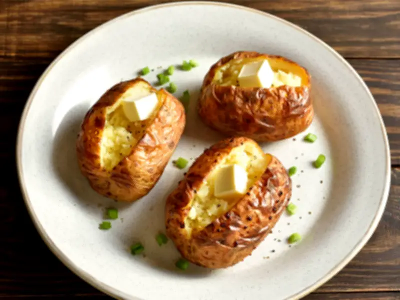 Crispy Jacket Potatoes in Air Fryer with One Ingredient, No Oil
