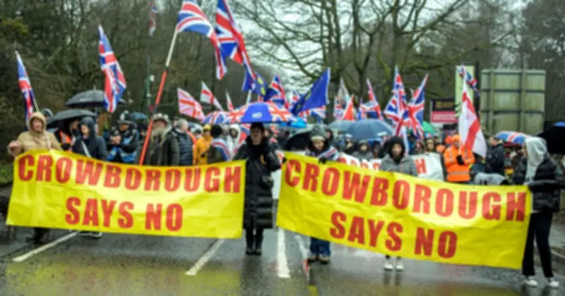 Crowborough Protests Erupt Over Migrant Camp Extension Until 2030