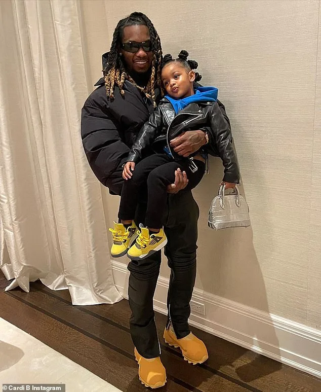 Offset and Daughter Kulture Twin in Matching Outfits in Cardi B’s Latest Instagram Post