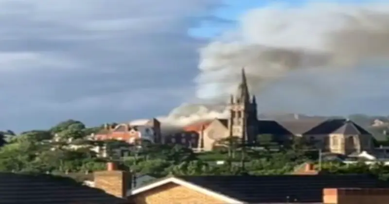 Downpatrick Convent Of Mercy Fire: Firefighters Battle Blaze as Smoke Fills Sky