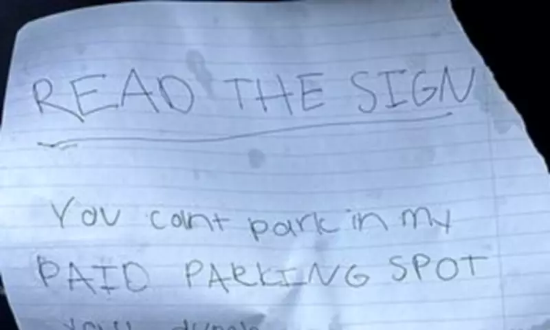 Driver Stunned by Angry Note Despite Paying for Parking Spot for Year