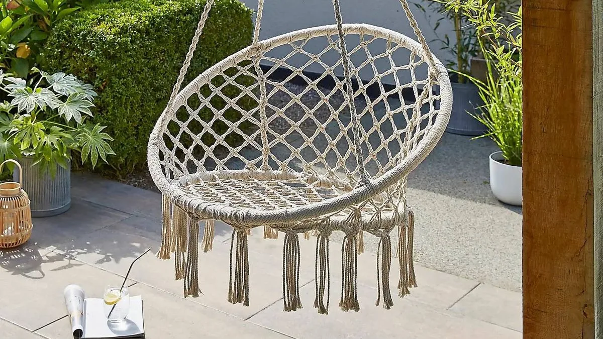 Dunelm's £35 Macrame Swing Chair: A Cosy Garden Addition