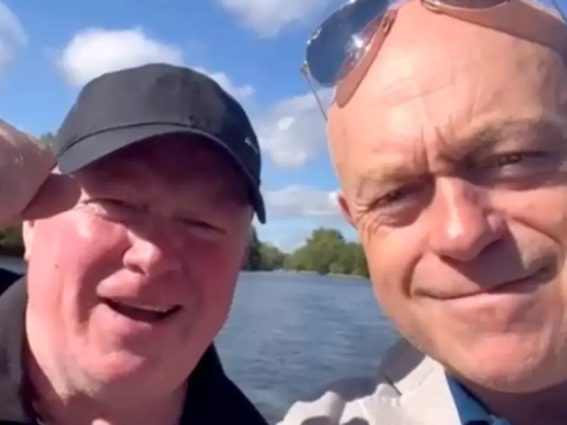 EastEnders Stars Ross Kemp and Steve McFadden Reunite on Boat Trip